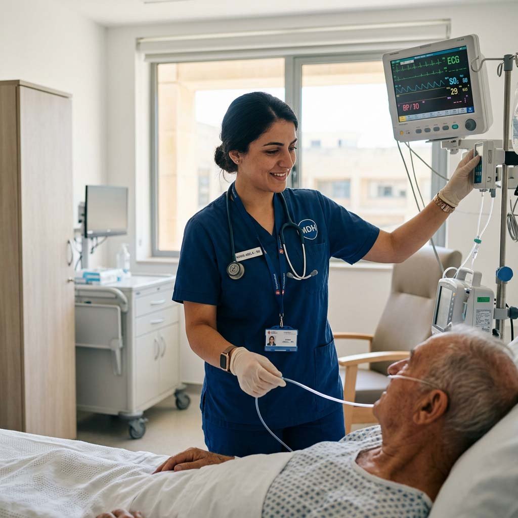 Nurse working in Malta