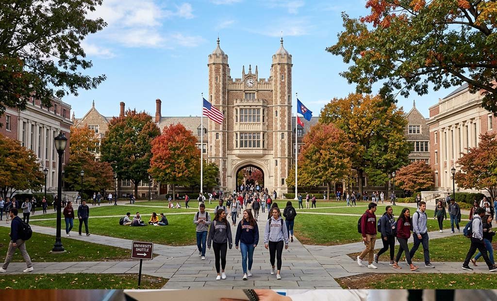 Student studying abroad