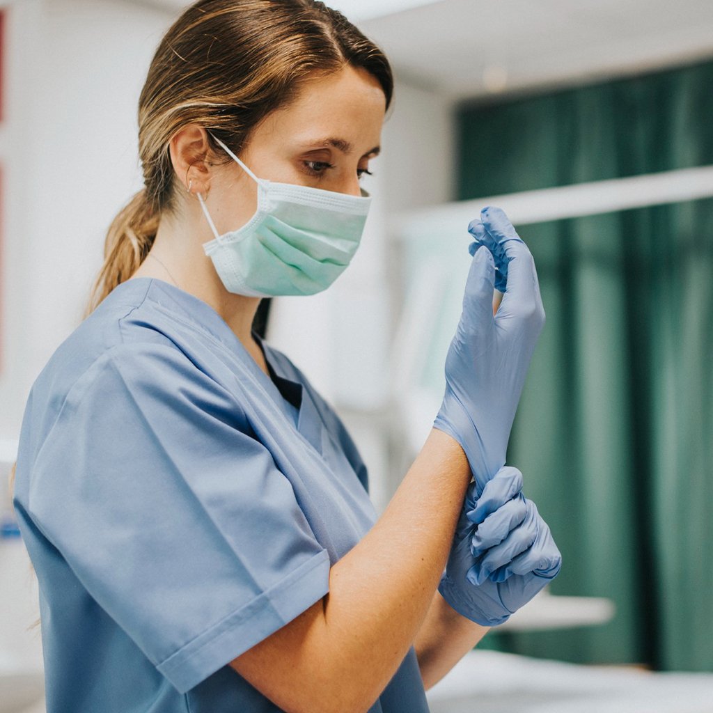 Nurse in a hospital setting in Bahrain